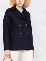 Thumbnail for your product : Harris Wharf London Double-Breasted Wool Peacoat