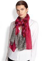 Thumbnail for your product : Diane von Furstenberg New Boomerang Floral Silk Scarf