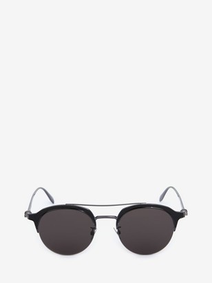 Alexander McQueen Skull Panthos Metal Sunglasses