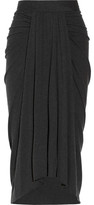 Thumbnail for your product : Rick Owens LILIES draped jersey midi skirt