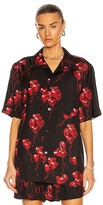 Thumbnail for your product : Alexander Wang Printed Hawaiian Shirt in Black