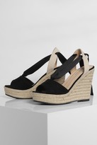 Thumbnail for your product : boohoo Peep Toe Ankle Wrap Espadrille Wedges