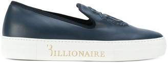 Billionaire embossed logo loafers
