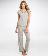 Thumbnail for your product : Kensie Striped Knit Pajama Top