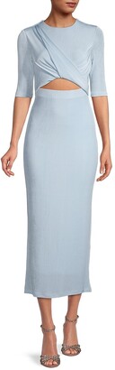 Significant Other Mila Gathered Cut-Out Midi-Dress