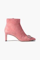 Thumbnail for your product : Jimmy Choo Hanover 65 Embellished Suede Ankle Boots