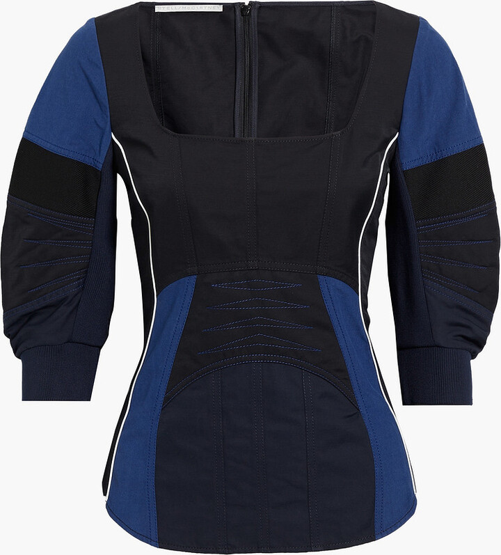 Stella McCartney Paneled woven top