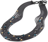 Thumbnail for your product : David Yurman Multi-Row Chain Necklace with Hematine and Garnet