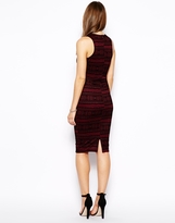 Thumbnail for your product : AX Paris High Neck Midi Dress in Flocked Aztec