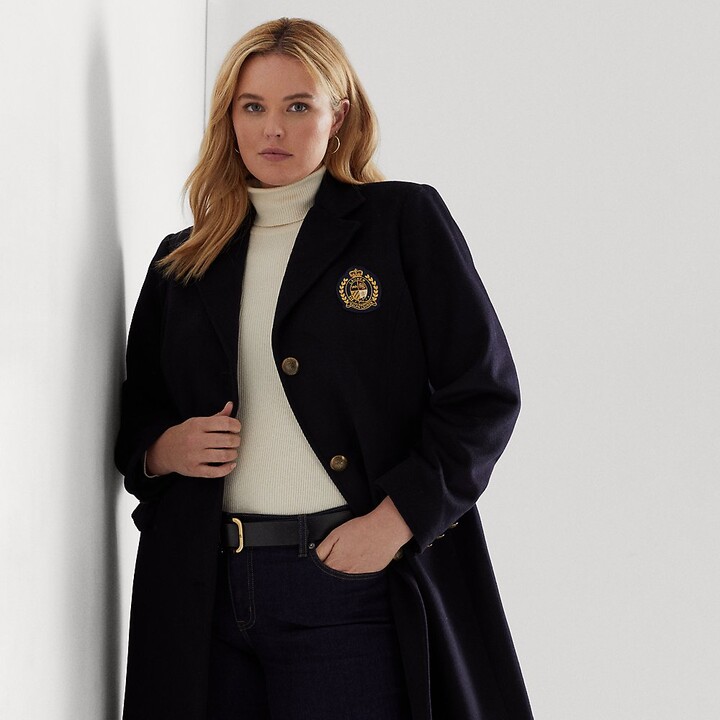 Lauren Woman Ralph Lauren CrestPatch WoolBlend Coat ShopStyle