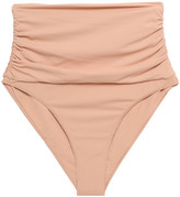 Thumbnail for your product : Melissa Odabash Lyon Ruched High-rise Bikini Briefs