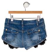 Thumbnail for your product : DSQUARED2 Girls' Lace-Trimmed Jean Shorts