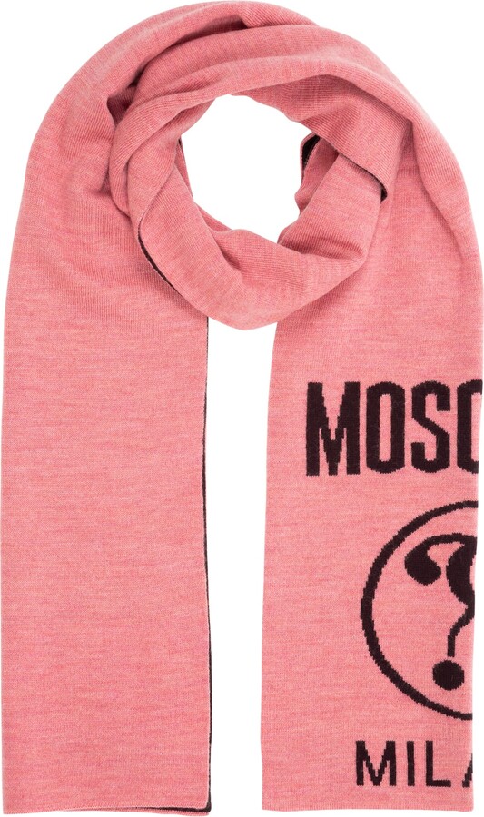 Moschino Double Question Mark Wool Wool Scarf ShopStyle Scarves & Wraps