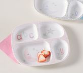 Thumbnail for your product : Pottery Barn Kids ABC Moon- Star Divided Plate - Pink