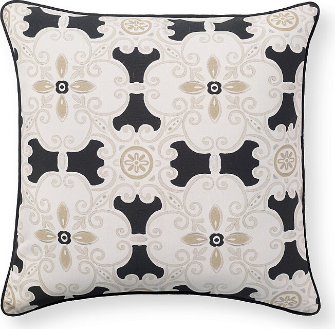 Grandin Road Medallion Piped Outdoor Pillow