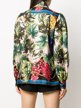 Dolce & Gabbana Fruit-Print Long-Sleeve Shirt