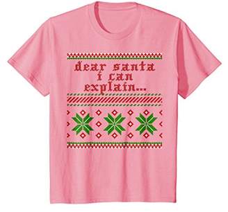 Dear Santa I Can Explain... Ugly Christmas Sweater T-Shirt