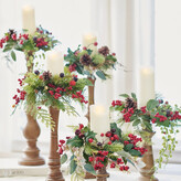 Thumbnail for your product : Grandin Road Christmas Winter Berry Candle Rings, Set Of Five