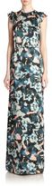 Thumbnail for your product : Erdem Rylie Floral-Print Belted Gown
