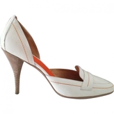 Thumbnail for your product : Hermes Ecru Leather Heels