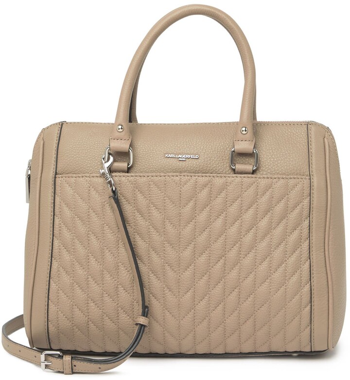 Karl Lagerfeld Paris Agyness Quilted Satchel Bag ShopStyle