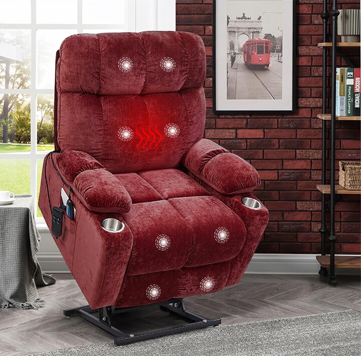 CuisinSmart Home Large Power Lift Recliner with Massage and Heat for ...