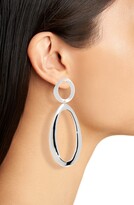 Thumbnail for your product : Ippolita Large Oval Snowman Wavy Earrings