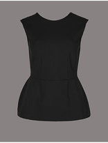 Thumbnail for your product : Autograph Peplum Back Zip Sleeveless Shell Top