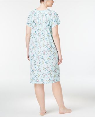 Charter Club Plus Size Printed Chemise, Created for Macy's