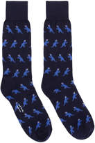 Thumbnail for your product : Paul Smith Navy Small Dino Socks