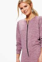 Thumbnail for your product : boohoo Ava Zip Front Onesie