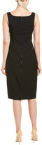 Thumbnail for your product : Narcisco Rodriguez Narciso Rodriguez Twill Silk-Trim Wool Sheath Dress