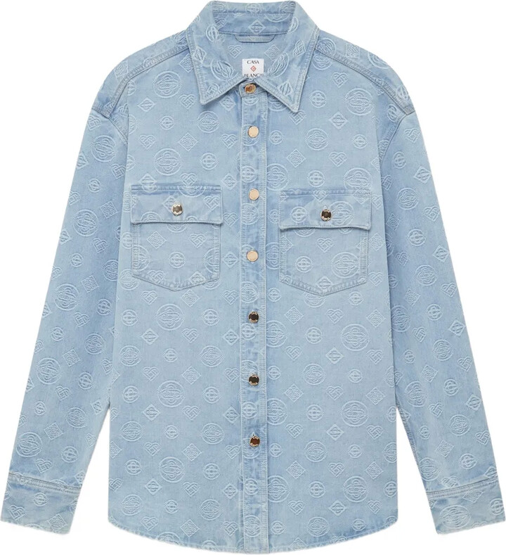 Casablanca Monogram-Embroidered Shirt