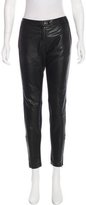 Thumbnail for your product : Moschino Cheap & Chic Moschino Cheap and Chic Leather Mid-Rise Pants