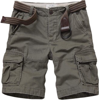 MUST WAY Men's Casual Cotton Twill Cargo Shorts Multi Pocket Loose Fit Work Shorts 8063 Deep Gray