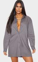 Thumbnail for your product : PrettyLittleThing Scarlet Corduroy Collar Detail Shirt Dress