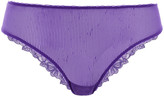 Thumbnail for your product : La Perla Lace-trimmed Stretch-tulle Mid-rise Briefs