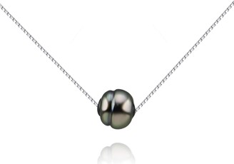 Seedoo 8-9mm Baroque Circle Tahitian Cultured Pearl Pendant with 925  Sterling Silver Pendant 18 Inches Necklace Tahitian Cultured Pendant  Necklace for women - ShopStyle