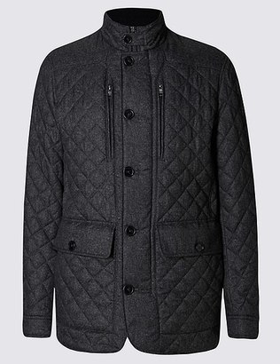 Marks and Spencer Quilted Textured Jacket with StormwearTM