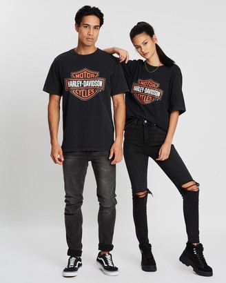 Harley-Davidson Davidson - Black Printed T-Shirts - SS VJ B&S TEE - Unisex