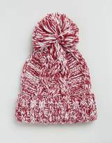 Thumbnail for your product : Alice Hannah Marl Chunky Knit Cable Stitch Beanie Hat