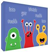 Thumbnail for your product : Keepsake Feel Good Art Block - Decorative Baby's, Design Monsters amistosos" Medio - 10.5 x 15 x 2 cm red