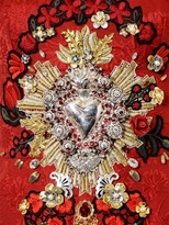 Thumbnail for your product : Dolce & Gabbana Sacred Heart Embellished Brocade Dress