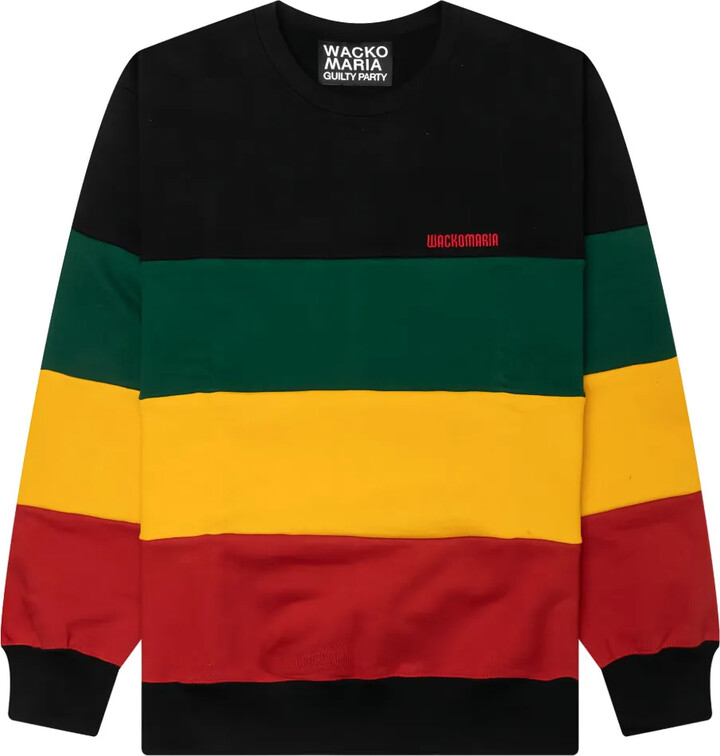 Wacko Maria Striped Crew-Neck Sweatshirt