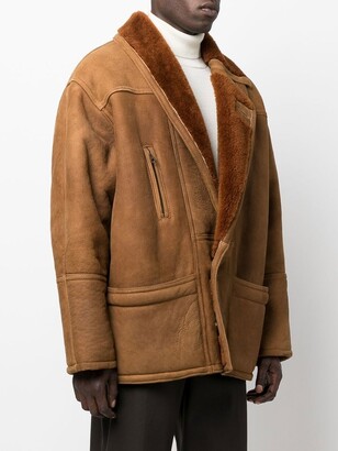 A.N.G.E.L.O. Vintage Cult 1980s Shearling-Lined Leather Coat