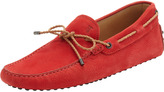Thumbnail for your product : Tod's Nubuck Braided-Tie Driver, Red