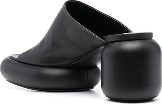 Jil Sander Block-Heel Chunky Leather Sandals
