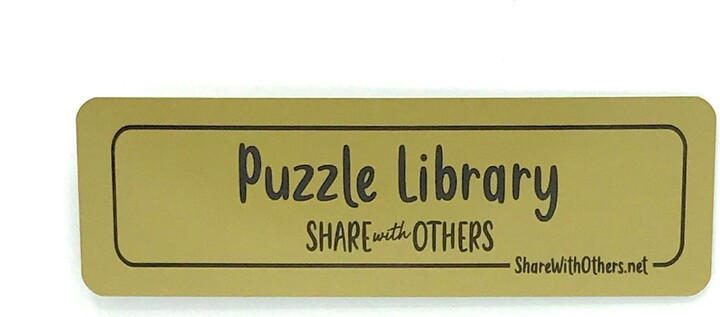 Puzzle Library Plaque From The Family Of Founder Little Free Movement  - ShopStyle