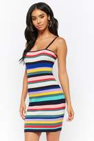 Thumbnail for your product : Forever 21 Ribbed Knit Multicolor Striped Bodycon Dress