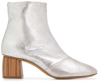 booties with wooden heel